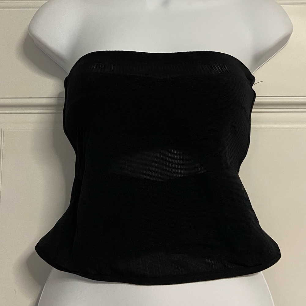 T21a- Black Strapless Pull-On CORSET Shapewear Top